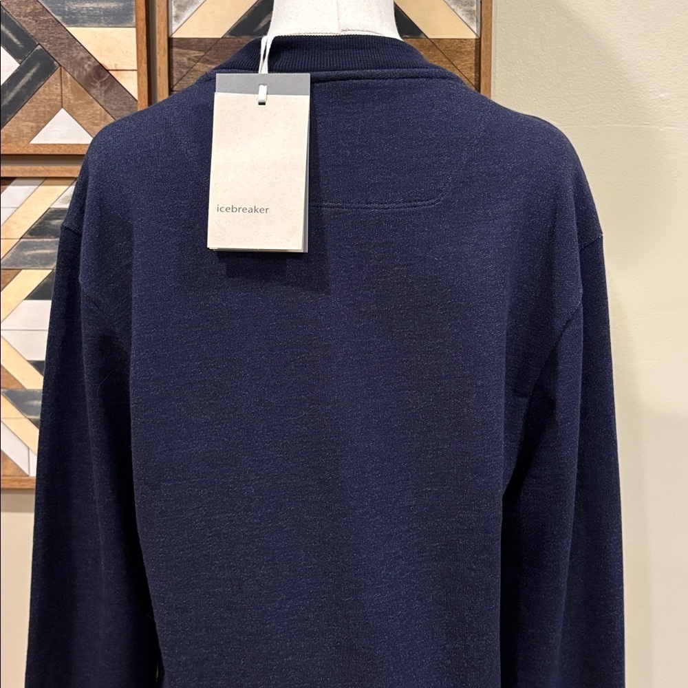 Icebreaker Women's Central Crew Neck Sweatshirt Cotton Merino Wool Small NWT - Picture 6 of 12